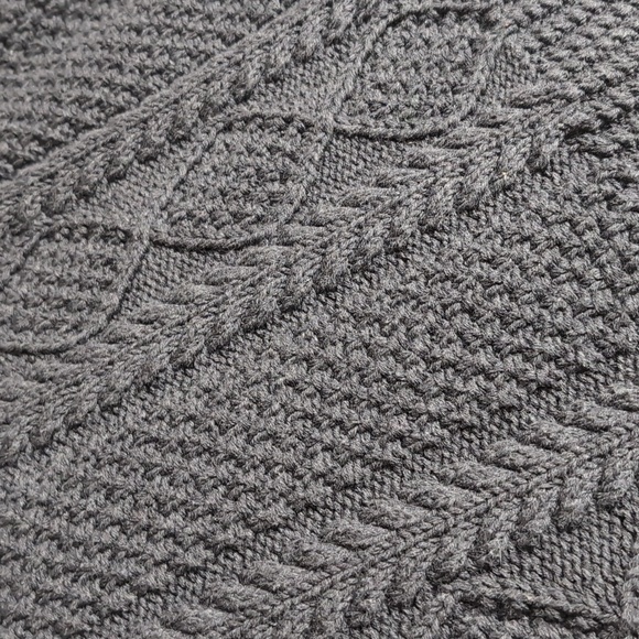 L.L. Bean Signature Cotton Fisherman Short Cardigan Sweater Size Large in Gray - Picture 8 of 11